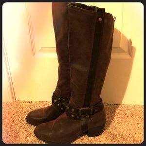 Brown fall boots